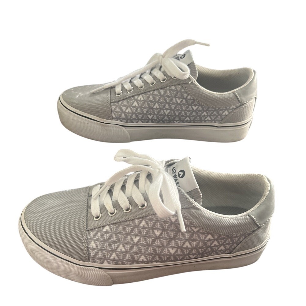 904 Airwalk Shoes Women's Alya-J Grey And White Size 7.5